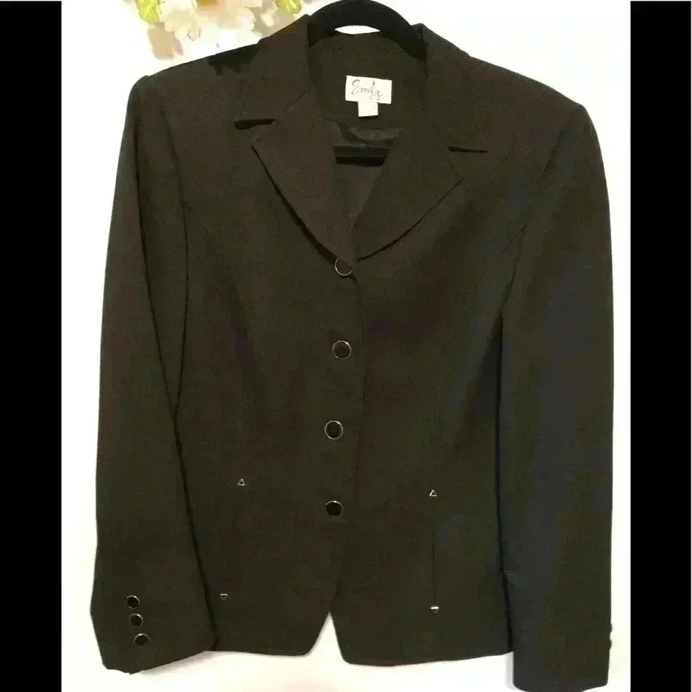 Emily Black Dress Jacket Size 10